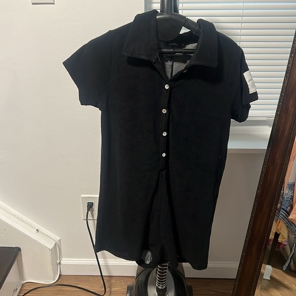 Towelling Playsuit Boohoo Black - Picture 2 of 6